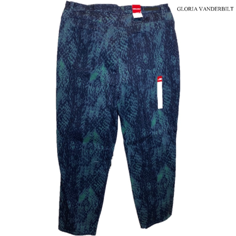 Plus Size Stretchy Jeans Blue Green Plus 18W